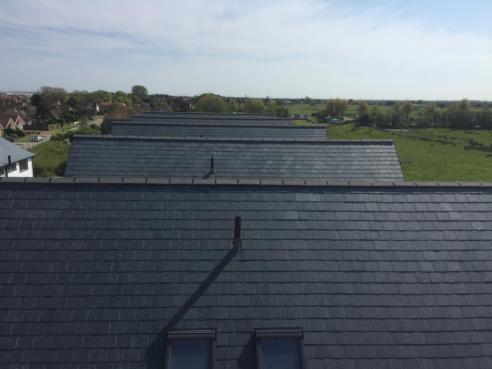 Completed Spanish slate roof